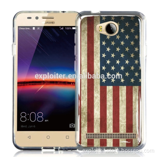 Guangzhou custom print soft epoxy resin mobile phone case for huawei y3 ii case